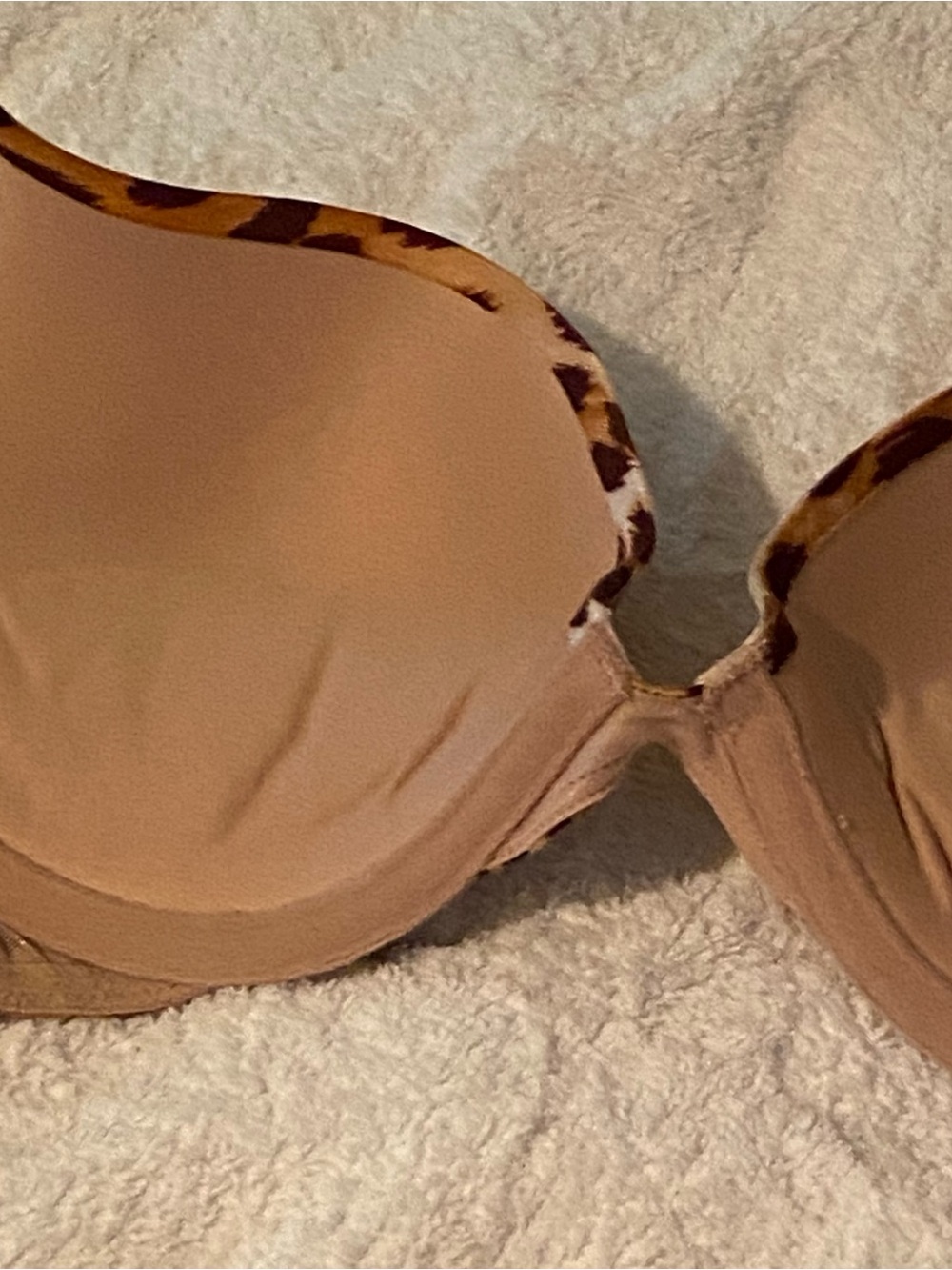 Victoria's Secret Leopard Print Push-Up Padded Underwire Bra Brown & Gold 34B - Picture 8 of 10